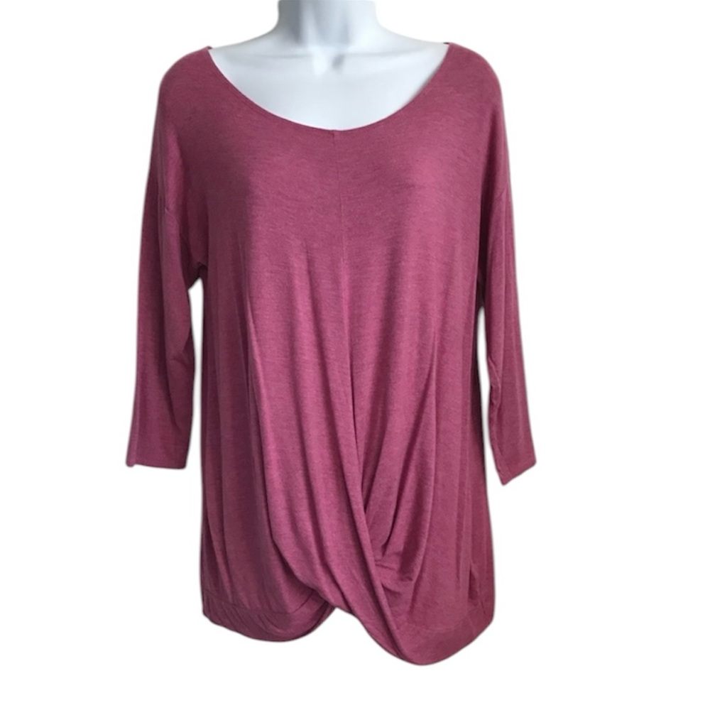 🔴 4/$15 St. Tropez West Women’s S Mauve Pink Stretchy Lightweight Top in EUC